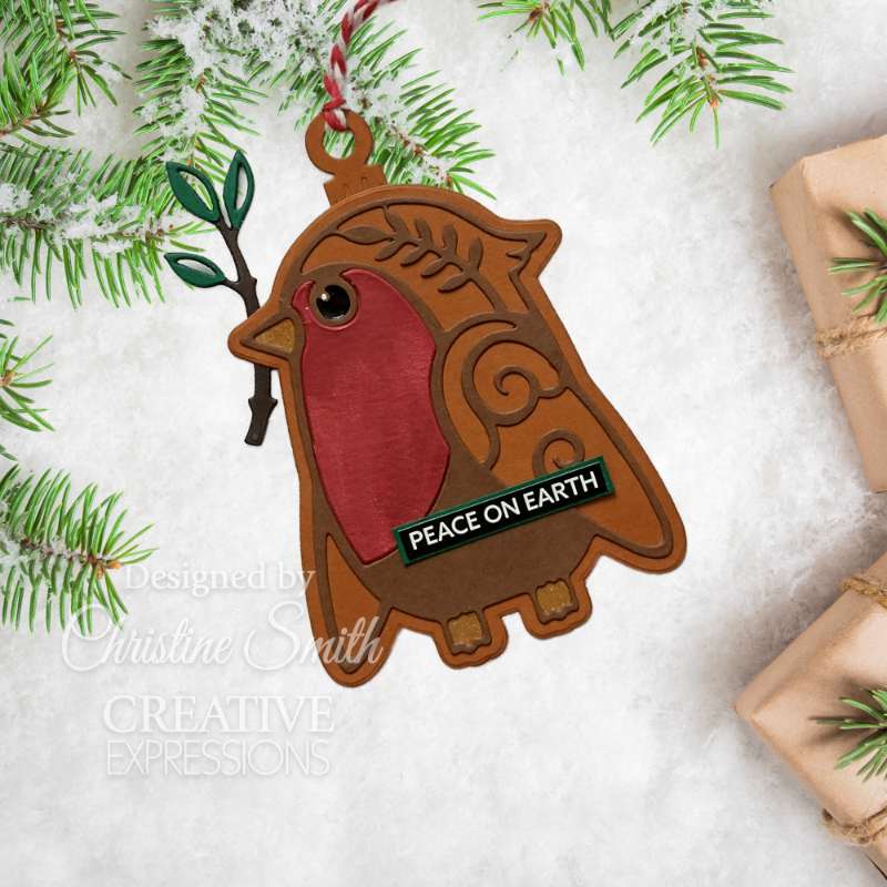 Creative Expressions Paper Cuts Festive Robin Craft Die - Craftywaftyshop