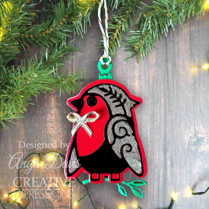 Creative Expressions Paper Cuts Festive Robin Craft Die - Craftywaftyshop