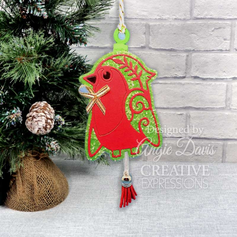 Creative Expressions Paper Cuts Festive Robin Craft Die - Craftywaftyshop
