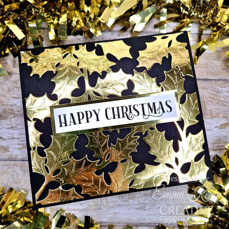 Creative Expressions Sue Wilson Festive Holly Floating Frame Craft Die - Craftywaftyshop
