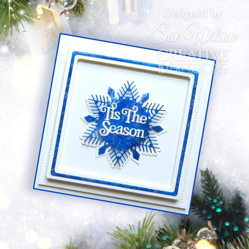Creative Expressions Sue Wilson Festive Shadowed Sentiments Tis The Season Craft Die - Craftywaftyshop