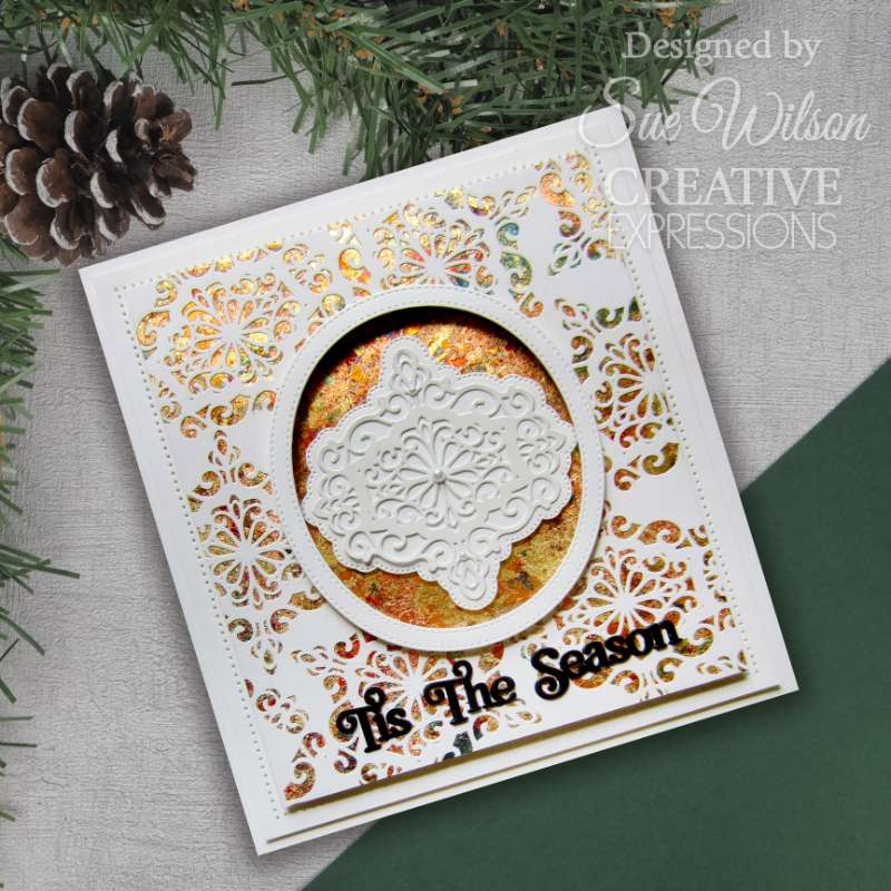 Creative Expressions Sue Wilson Festive Shadowed Sentiments Tis The Season Craft Die - Craftywaftyshop