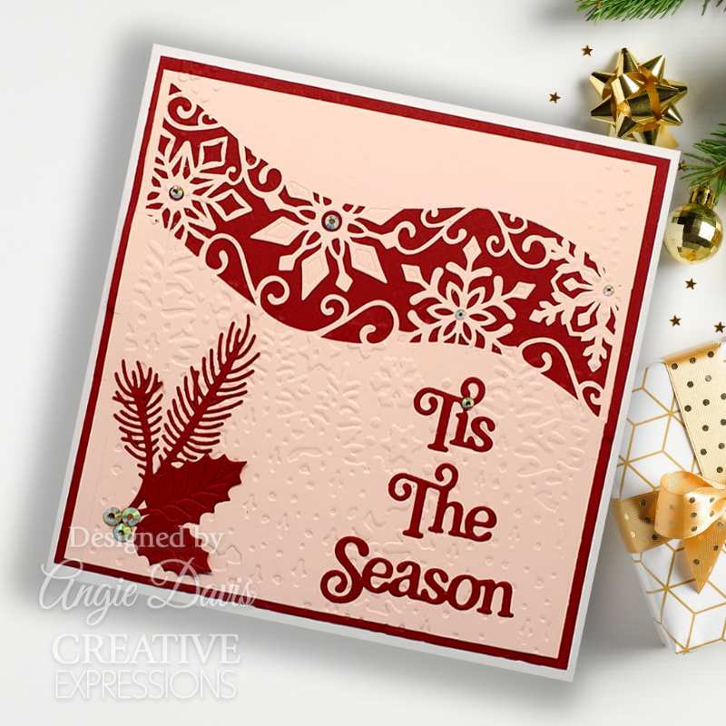 Creative Expressions Sue Wilson Festive Snowflake Ribbon Wave Craft Die - Craftywaftyshop