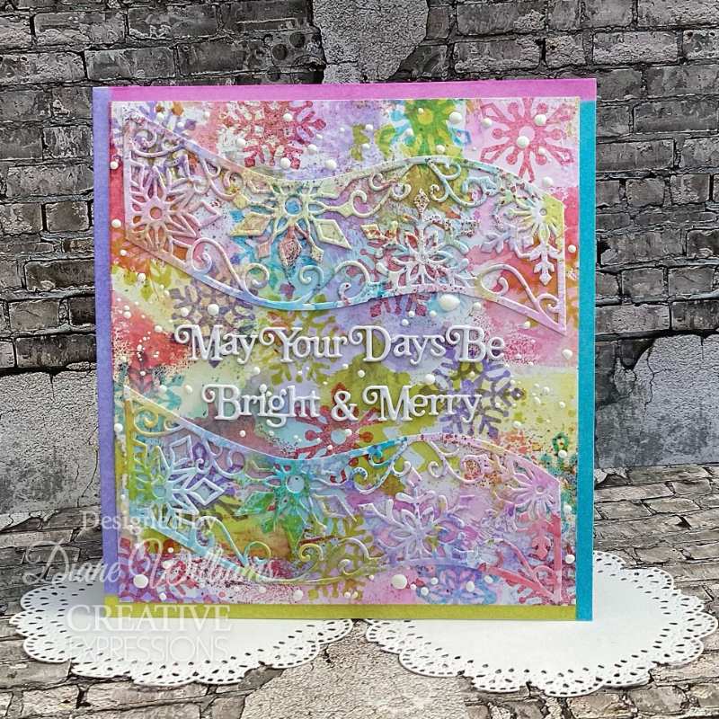 Creative Expressions Sue Wilson Festive Snowflake Ribbon Wave Craft Die - Craftywaftyshop