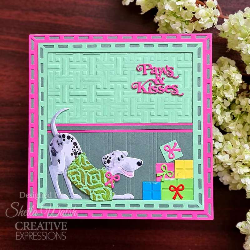 Creative Expressions Sue Wilson Stained Glass Squares Craft Die - Craftywaftyshop