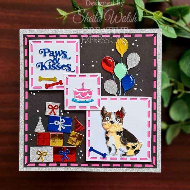 Creative Expressions Sue Wilson Stained Glass Squares Craft Die - Craftywaftyshop