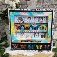 Creative Expressions Tracie Fox Passport Background 4 in x 6 in Clear Stamp Set - Craftywaftyshop