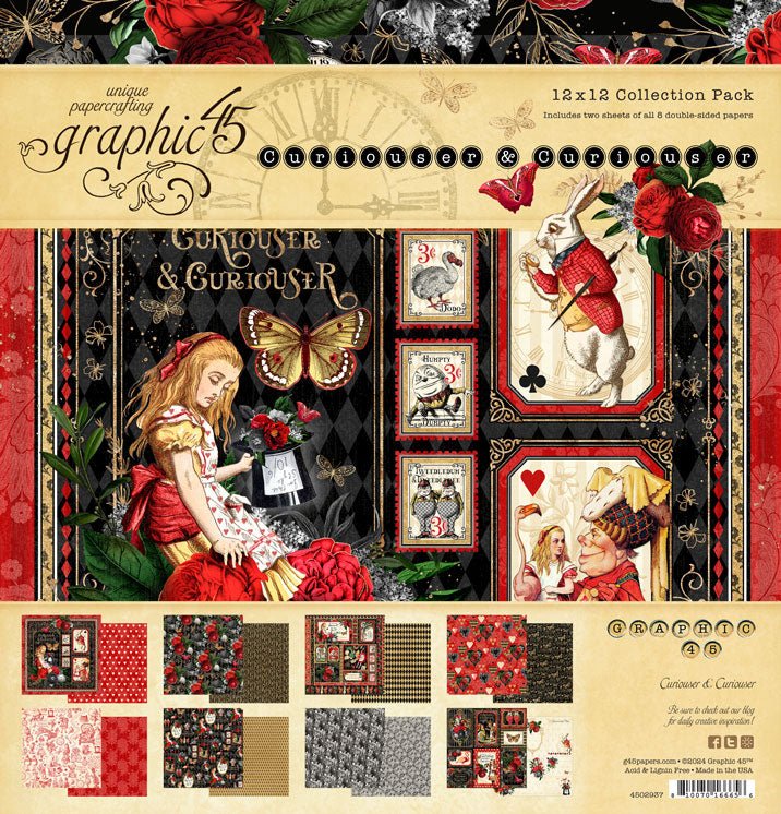 Curiouser And Curiouser 12×12 Collection Pack - Craftywaftyshop