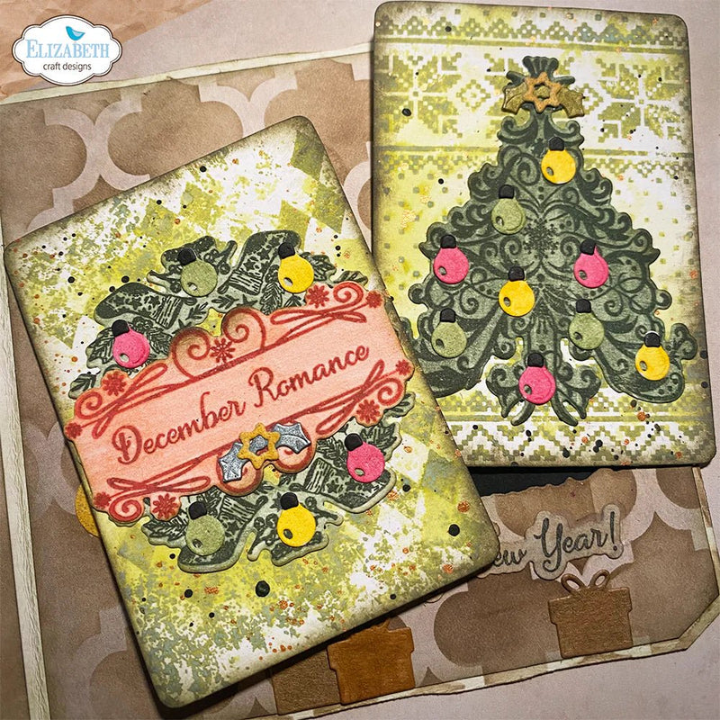 December Romance Stamp and Die Set by Elizabeth Craft Designs - Craftywaftyshop