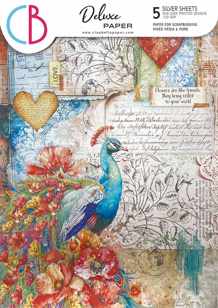 Deluxe Majestic Dream Paper Silver A4 5 Sheets by Ciao Bella - Craftywaftyshop