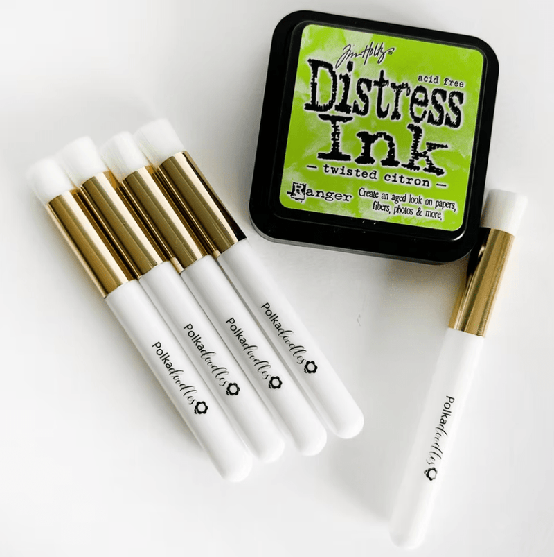 Detail Ink Blending Stencil Brushes - 5 Pack By Polkadoodles - Craftywaftyshop