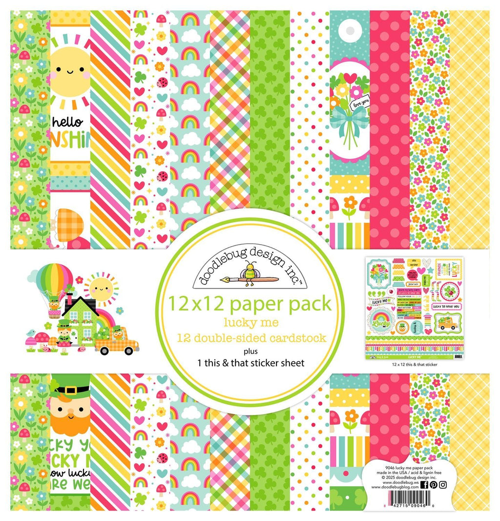 Doodlebug Paper Doodlebug Lucky Me 12x12 Double-Sided Paper Pack (12) | 9046 ...