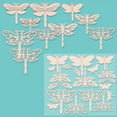 Dragonfly Layers x 18pcs Chipboard Embellishment Pack by Polkadoodles - Craftywaftyshop
