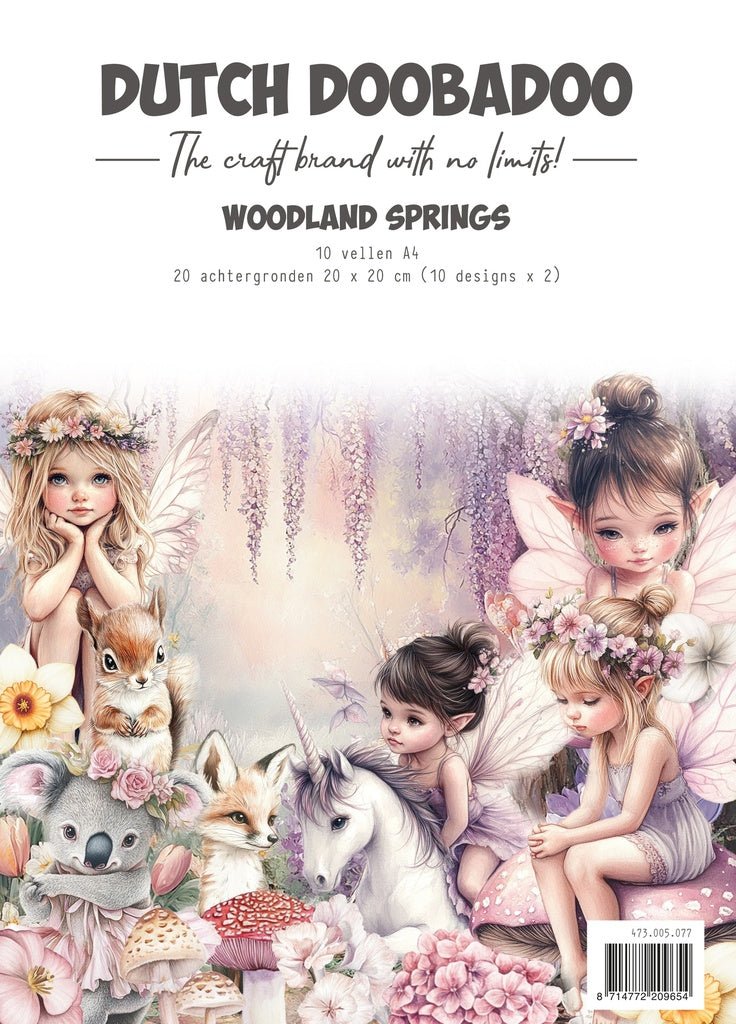 Dutch Doobadoo - Woodland Springs - Collage paper Set - Craftywaftyshop