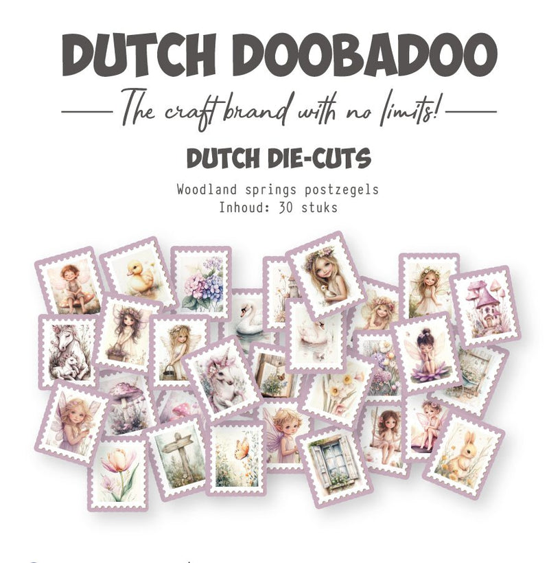 Dutch Doobadoo - Woodland Springs - Postage Stamps Diecuts - Craftywaftyshop