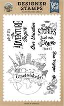 Echo Park It's Time To Travel Globe 4"x6" Stamp Set | TTT494044 - Craftywaftyshop