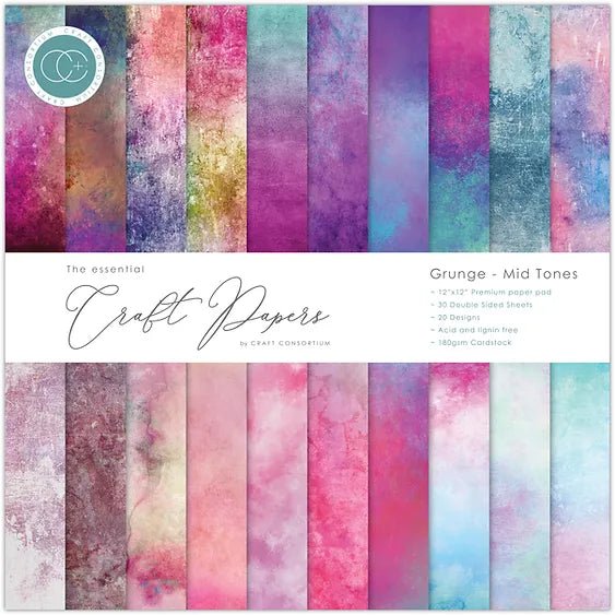 Essential Craft Papers 12 x 12 by Craft Consortium - Craftywaftyshop