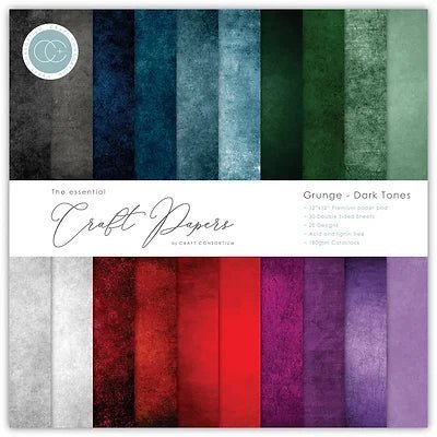 Essential Craft Papers 12 x 12 by Craft Consortium - Craftywaftyshop