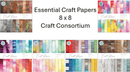 Essential Craft Papers 8 x 8 by Craft Consortium - Craftywaftyshop