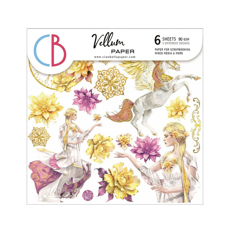 Ethereal Vellum Paper Fussy Cut 6x6 by Ciao Bella - Craftywaftyshop