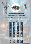 Fantasy Magic Junk Journal Digital Print Collection by Craftywafty - Craftywaftyshop