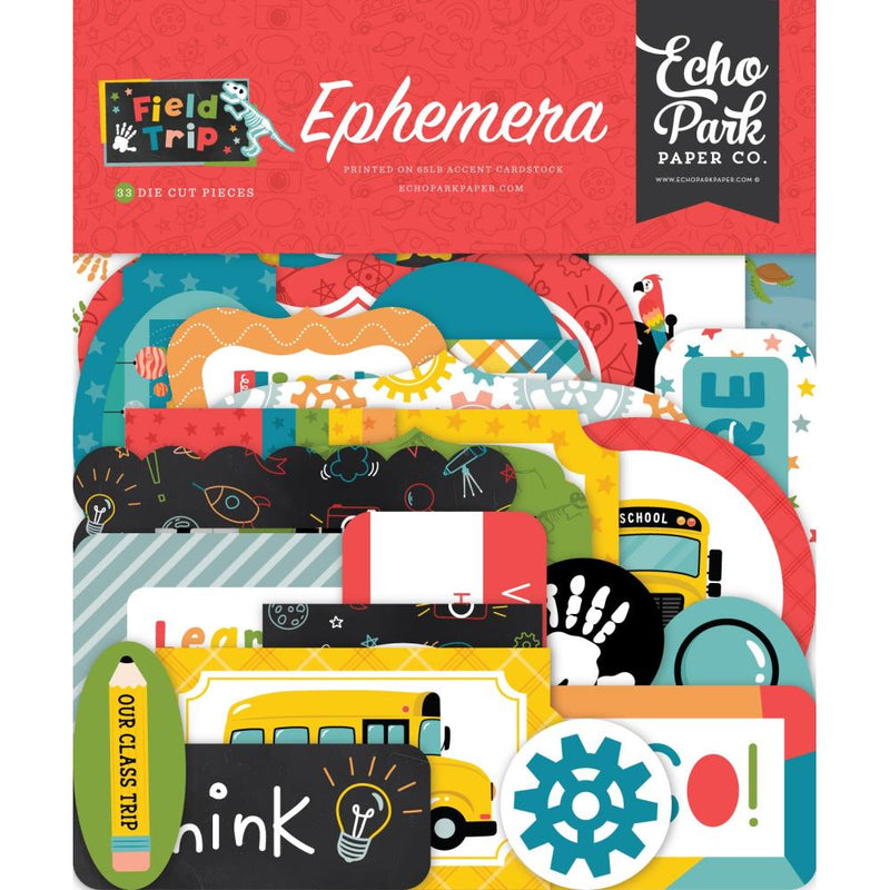 Field Trip 33 Pieces Ephemera Cardstock by Echo Park - Craftywaftyshop