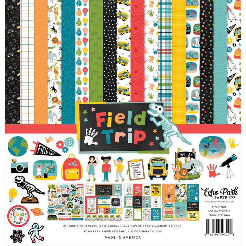 Field Trip Collection Kit 12"X12" by Echo Park - Craftywaftyshop