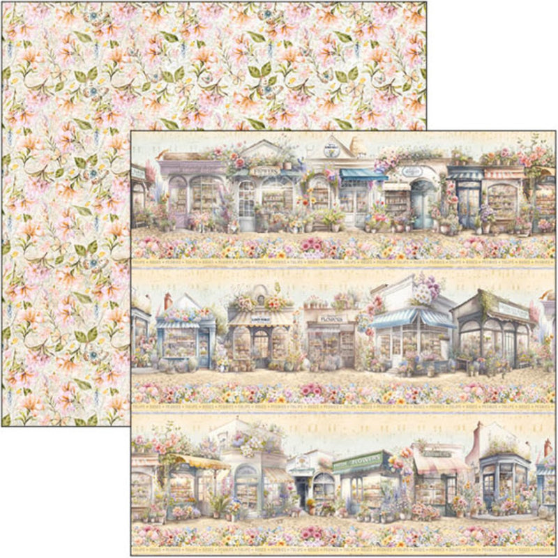 Flower Shop Patterns Pad 12 x 12 by Ciao Bella - Craftywaftyshop