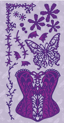 Gothic Romance. Dawn Bibby Ornate Basque Die by Oakwood Archer - Craftywaftyshop