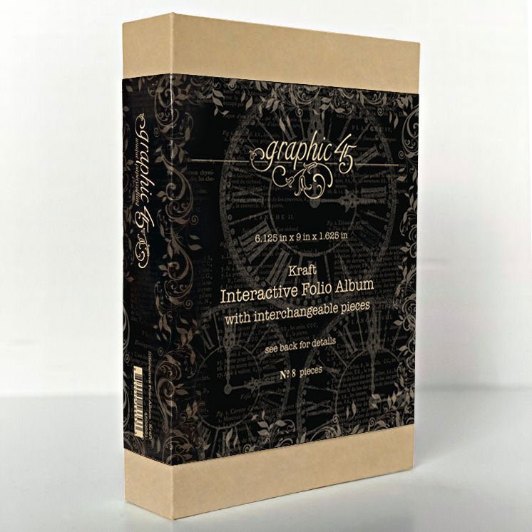 Graphic 45 Staples Kraft Interactive Folio Album - Craftywaftyshop