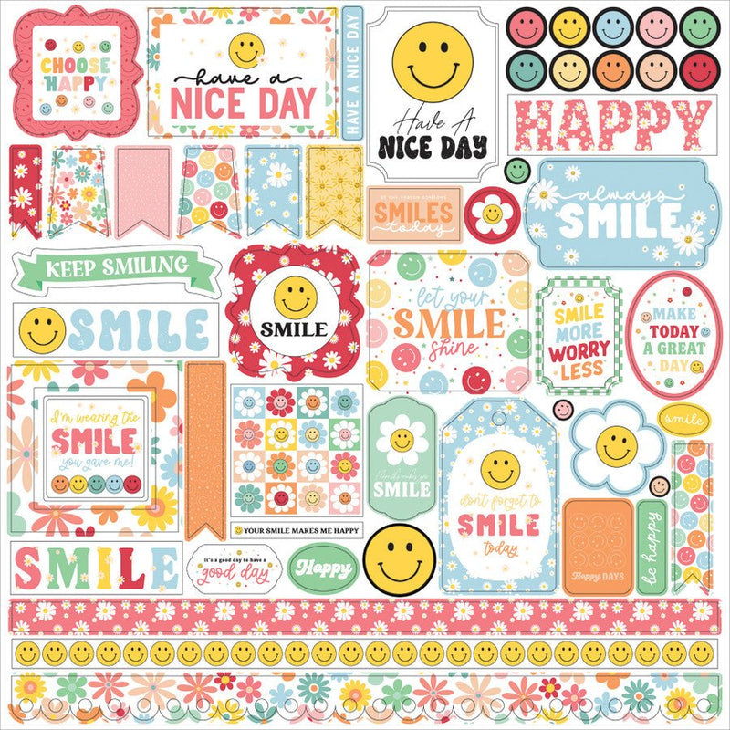 Have A Nice Day Element Cardstock Stickers 12X12 by Echo Park - Craftywaftyshop
