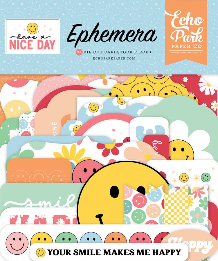 Have A Nice Day Ephemera by Echo Park - Craftywaftyshop