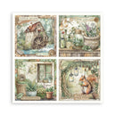 Herbarium Silvae 8"x8" Double Sided Scrapbooking Paper by Stamperia - Craftywaftyshop