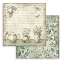 Herbarium Silvae 8"x8" Double Sided Scrapbooking Paper by Stamperia - Craftywaftyshop