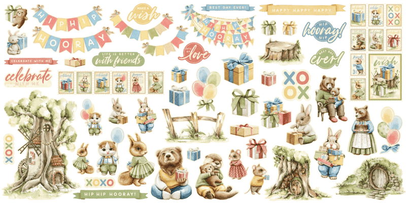 Hip Hip Hooray Ephemera Set by Graphic 45 - Craftywaftyshop