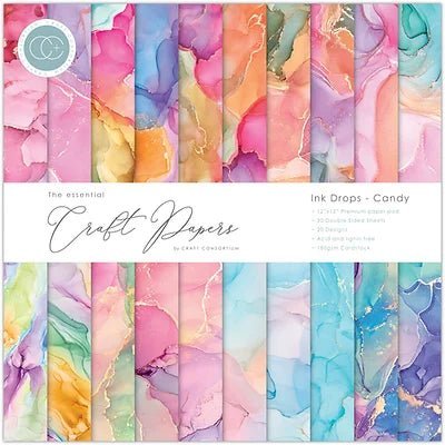 Ink Drops 12 x 12 by Craft Consortium - Craftywaftyshop