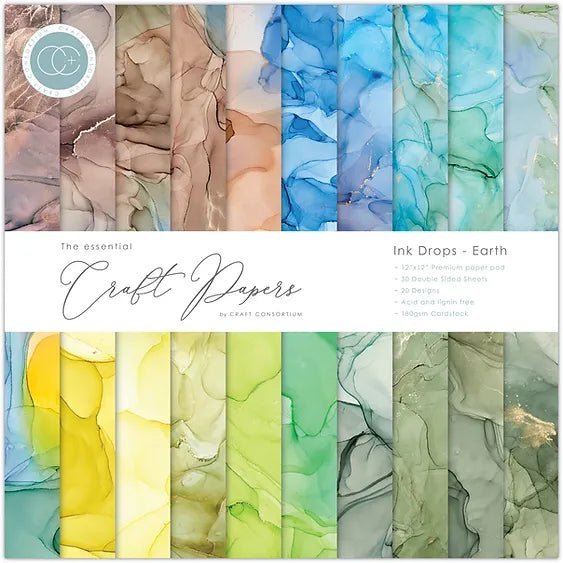 Ink Drops 12 x 12 by Craft Consortium - Craftywaftyshop