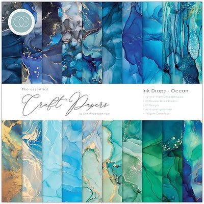 Ink Drops 12 x 12 by Craft Consortium - Craftywaftyshop