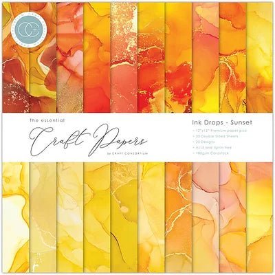 Ink Drops 12 x 12 by Craft Consortium - Craftywaftyshop
