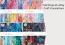 Ink Drops Various Colourways 8 x 8 by Craft Consortium - Craftywaftyshop