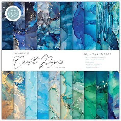 Ink Drops Various Colourways 8 x 8 by Craft Consortium - Craftywaftyshop