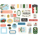 Italy 33 Piece Die - Cut Ephemera by Carta Bella - Craftywaftyshop