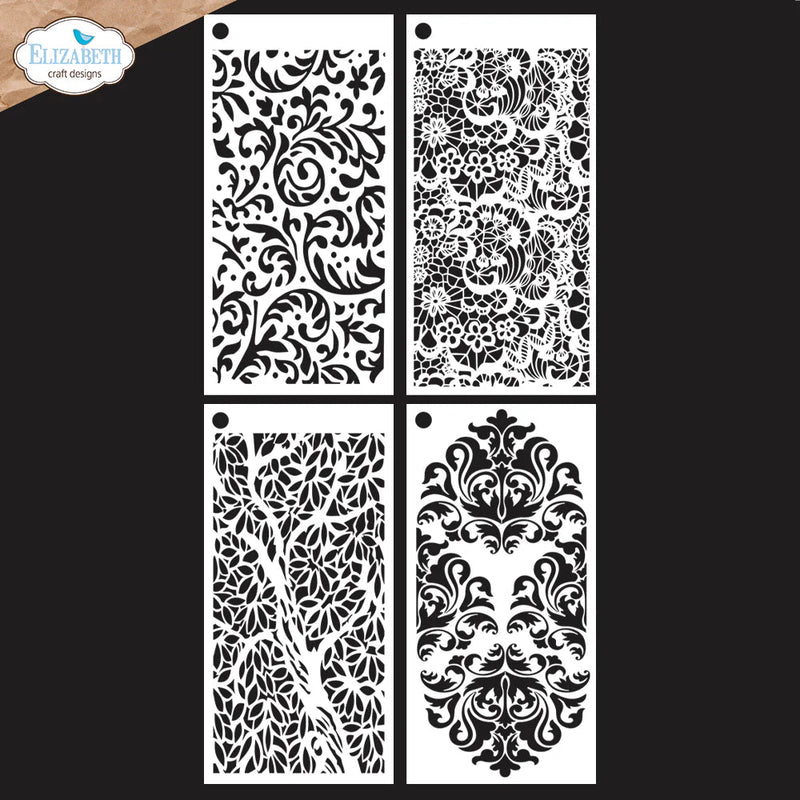 Journal Stencils 6 by Elizabeth Craft Designs - Craftywaftyshop