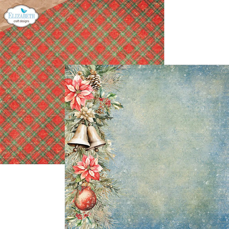 Joyous Christmas 12 x 12 Patterned Cardstock Paper by Elizabeth Craft Designs - Craftywaftyshop