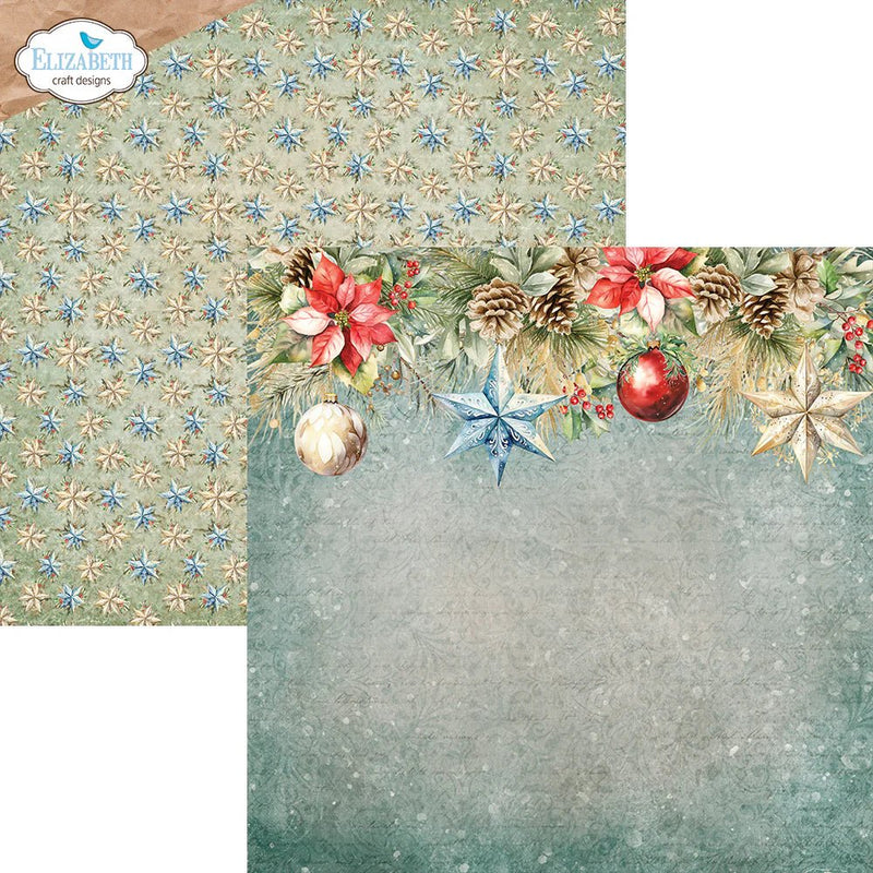 Joyous Christmas 12 x 12 Patterned Cardstock Paper by Elizabeth Craft Designs - Craftywaftyshop