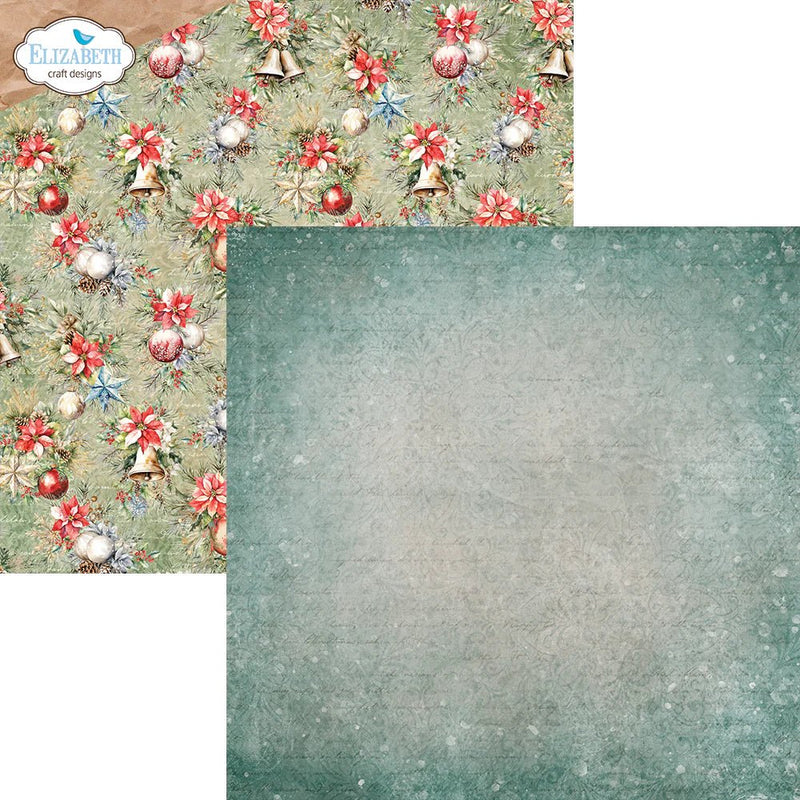 Joyous Christmas 12 x 12 Patterned Cardstock Paper by Elizabeth Craft Designs - Craftywaftyshop