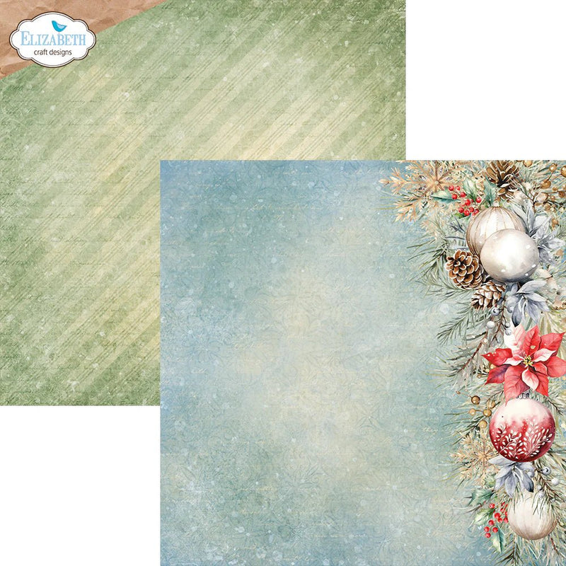 Joyous Christmas 12 x 12 Patterned Cardstock Paper by Elizabeth Craft Designs - Craftywaftyshop