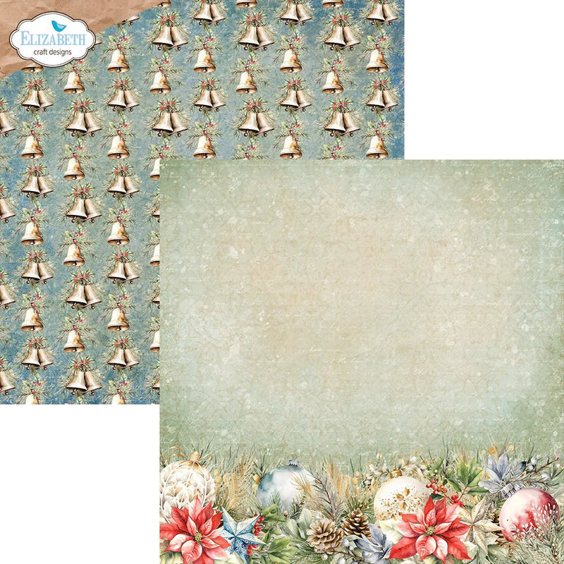 Joyous Christmas 12 x 12 Patterned Cardstock Paper by Elizabeth Craft Designs - Craftywaftyshop