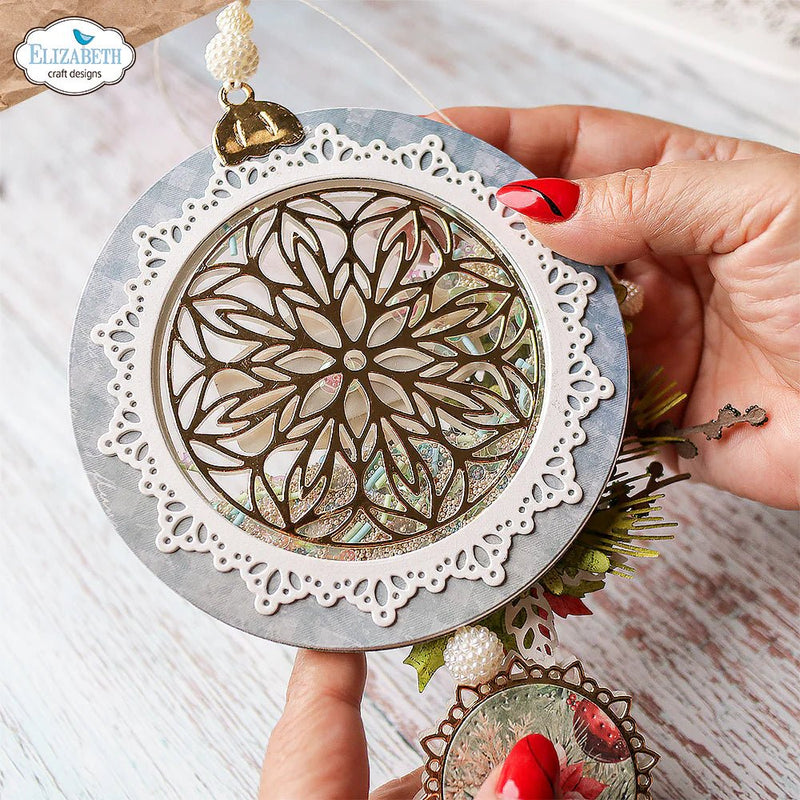 Joyous Ornament - Round Die Set by Elizabeth Craft Designs - Craftywaftyshop