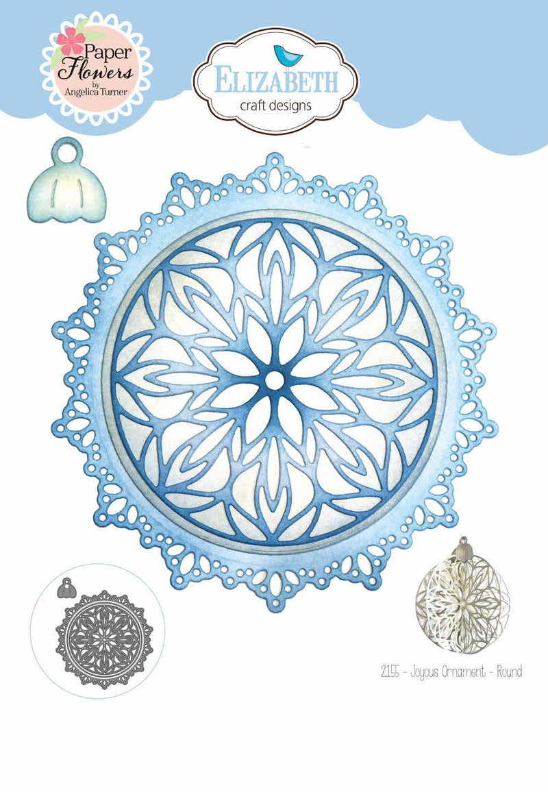 Joyous Ornament - Round Die Set by Elizabeth Craft Designs - Craftywaftyshop